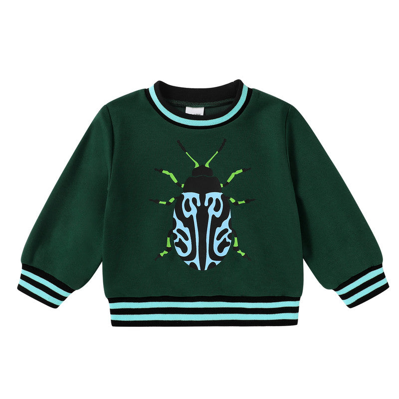 Happy Town Toddler Boys Girls Crewneck Sweatshirt Unisex Kids Cartoon Long Sleeve Pullover Top