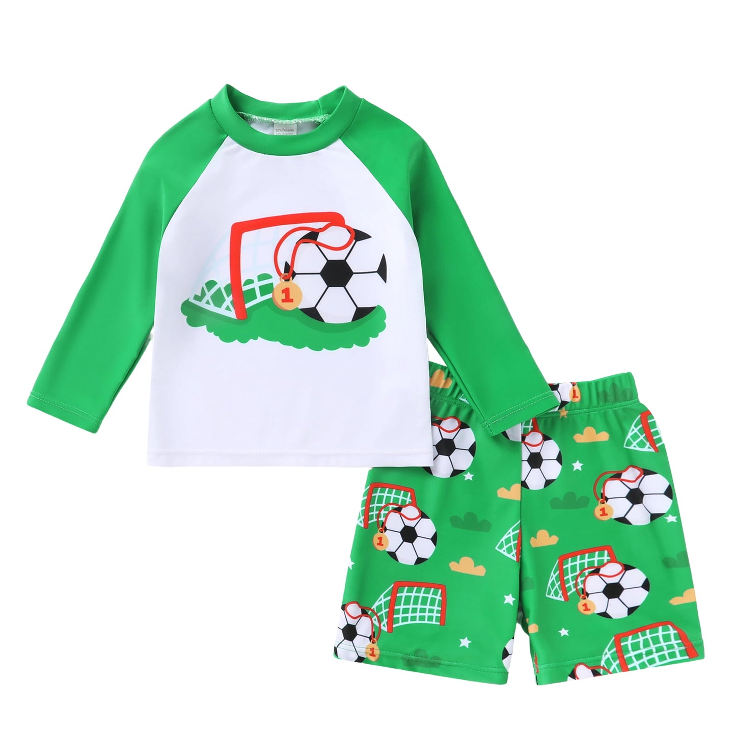 Younger Tree Toddler Baby Boys Swimsuits Trunk Rashguard Long Sleeve Top Shorts Two Pieces Bathing Suit Swimwear Outfit