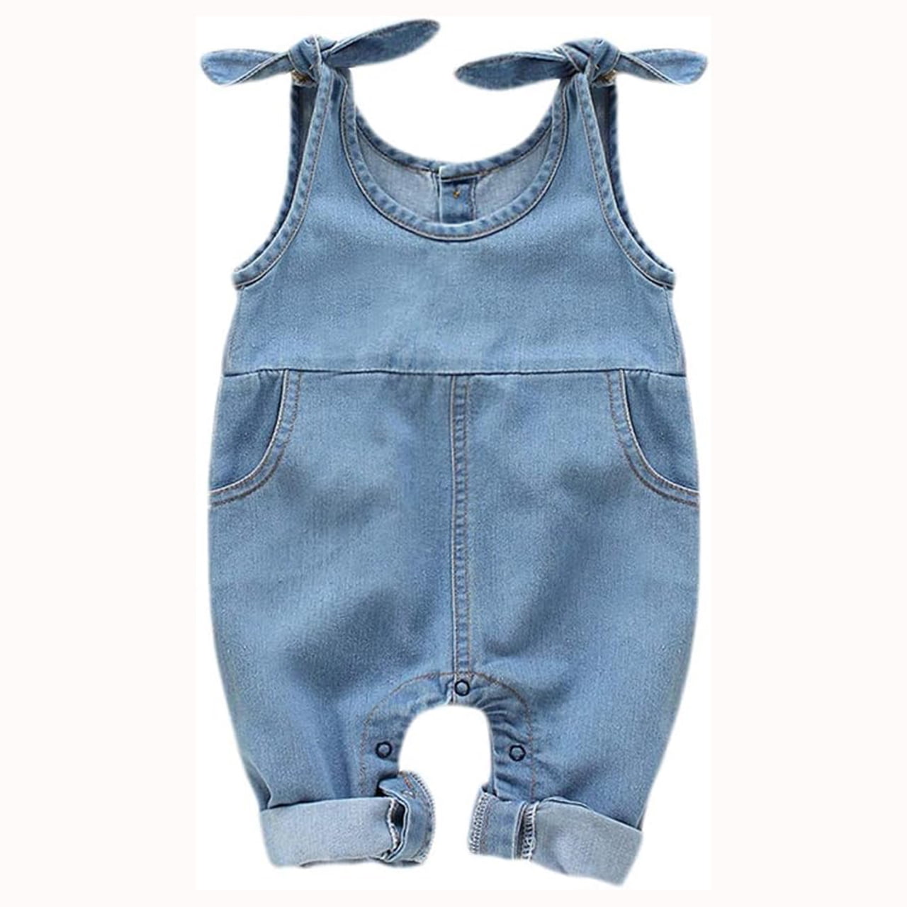 Younger Tree Newborn Infant Baby Girl Jeans Overalls Denim Workwear Clothes