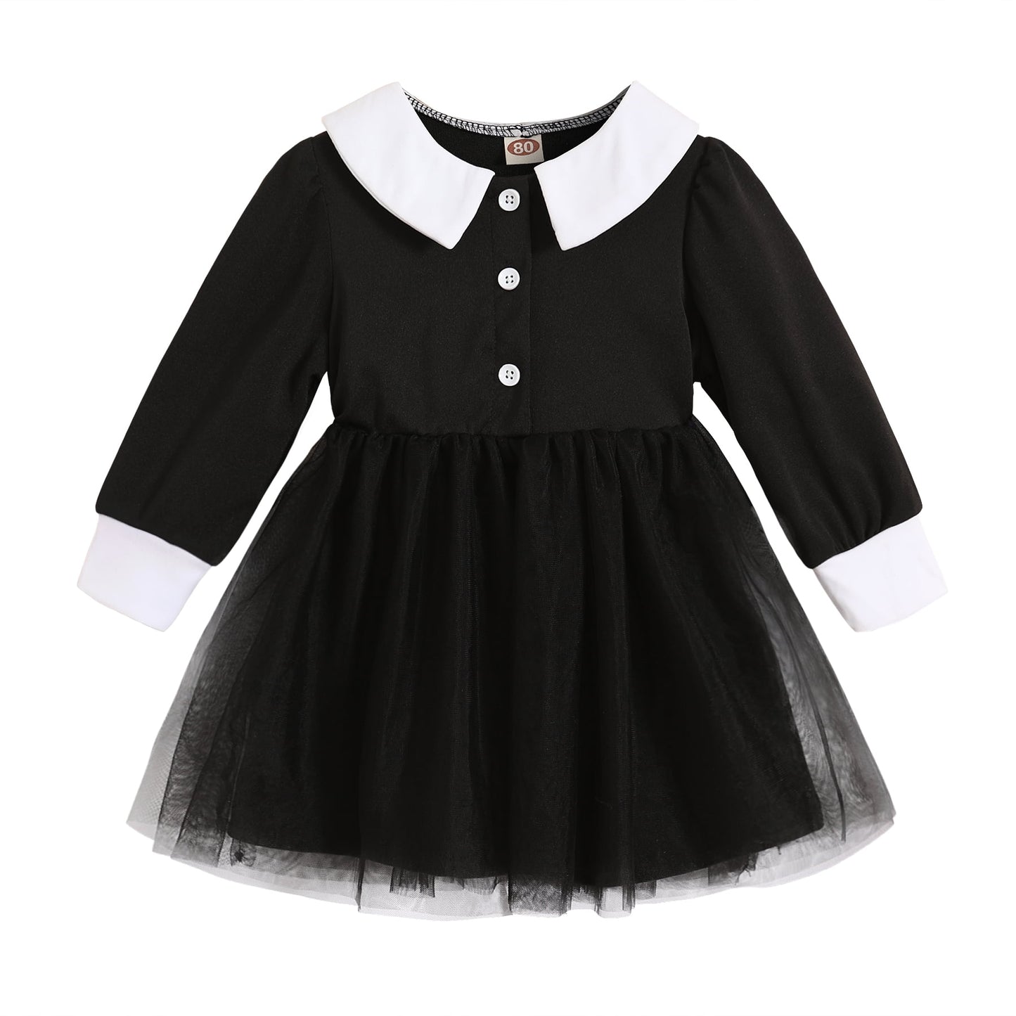 Younger Tree Toddler Baby Girl Black Dress Kid Halloween Sister Matching Outfits TuTu Dress