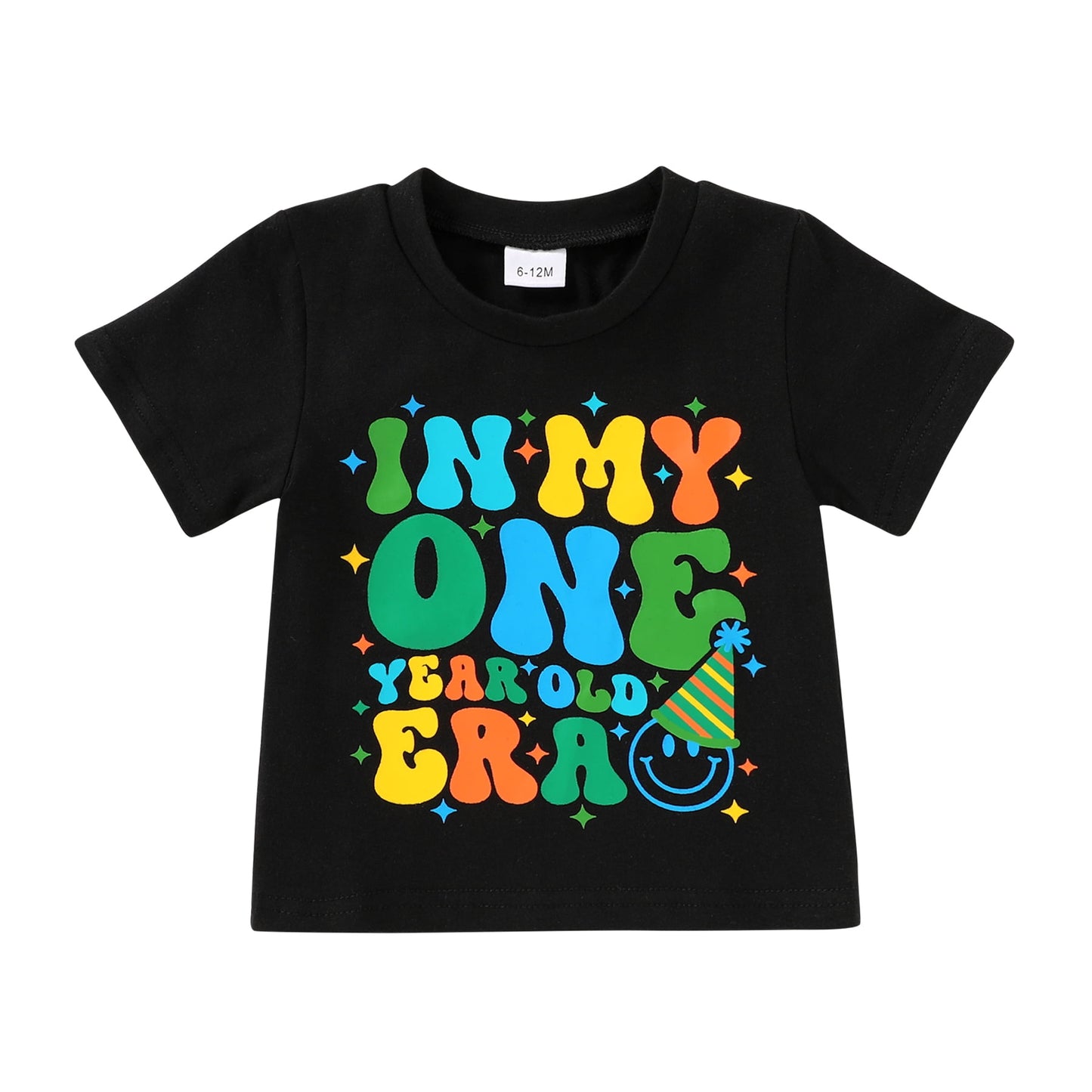 Tiny Cutey Toddler Baby Boy T-Shirt Clothes 1 Year Old First Birthday Outfit Boy Summer Short Sleeve Top