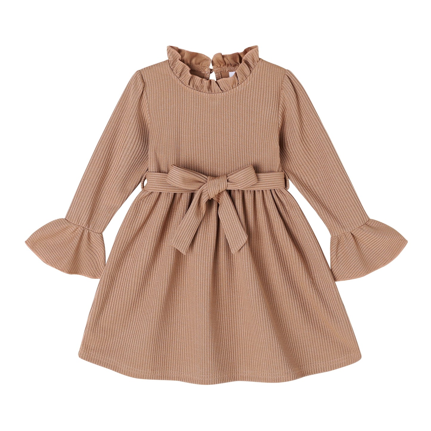 Younger Tree Baby Girl Fall Winter Dress Long Sleeve Turtleneck Vintage Knit Sweater Dress Little Girl Dresses Skirt Outfit Set