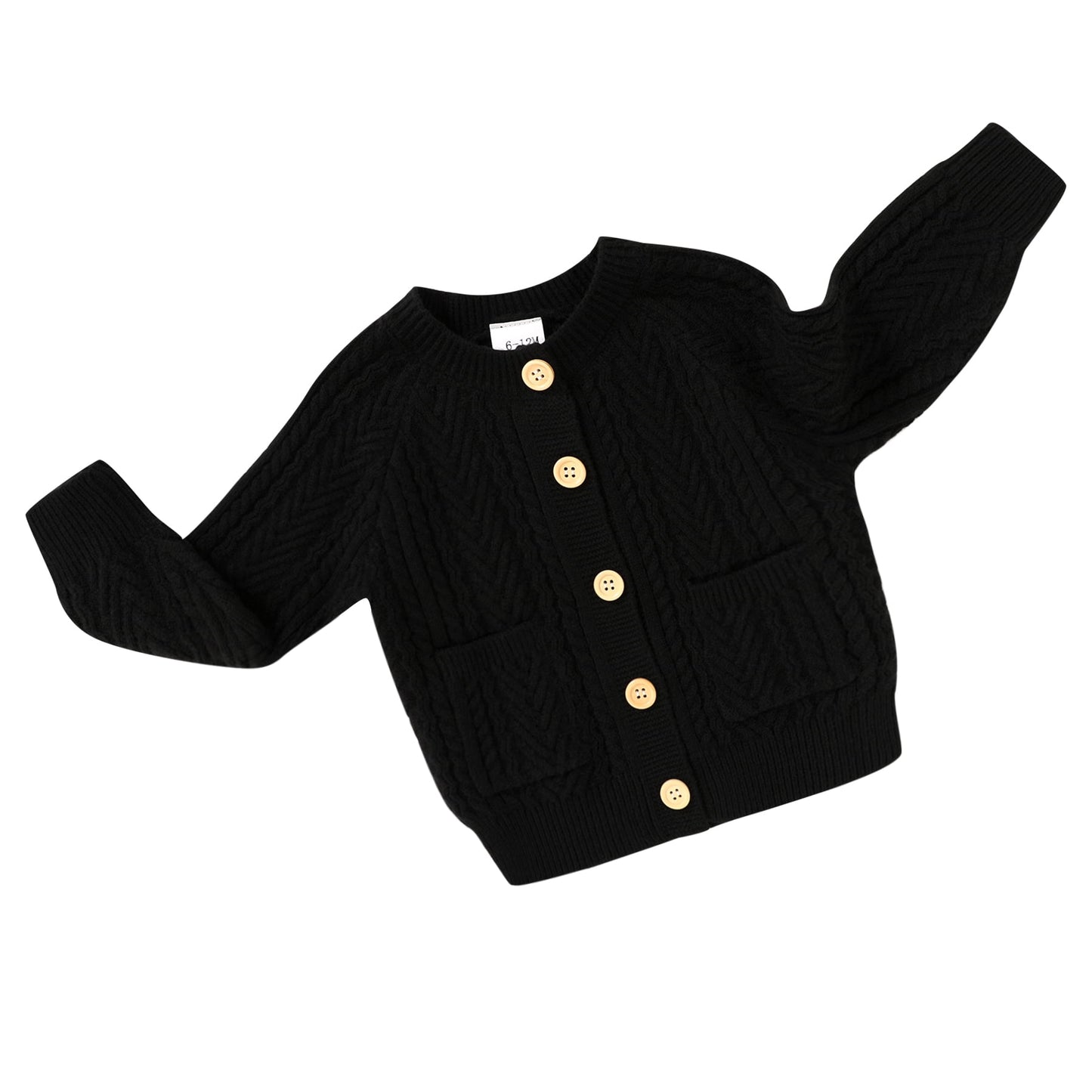 Younger Tree Baby Girl Sweater Fall Winter Solid Long Sleeve Button Knit Cardigan Clothes