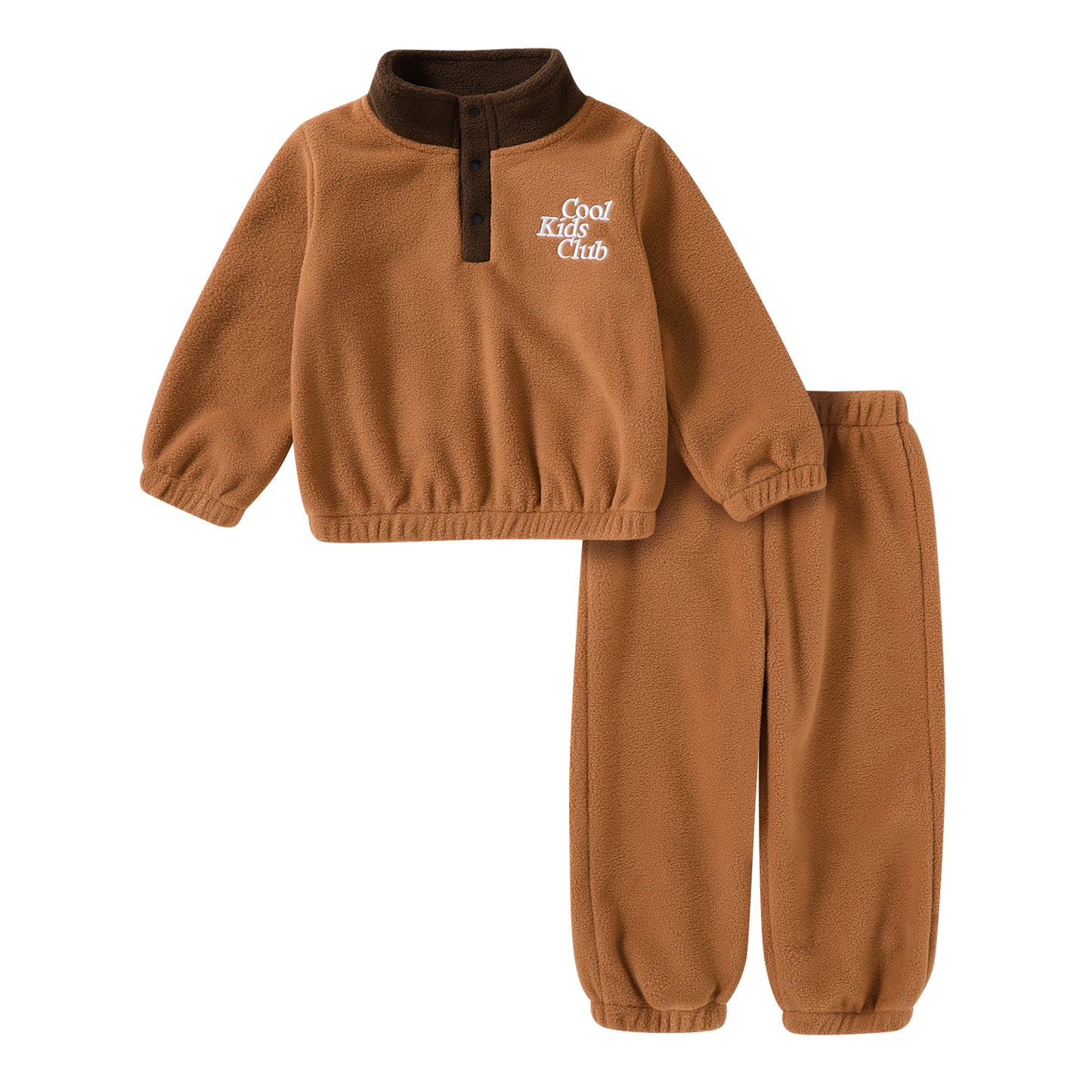 Younger Tree Toddler Boy Girl Sweatsuits Set Clothes Set Fall Winter Outfit Long Sleeve Button Sweatshirt and Pants