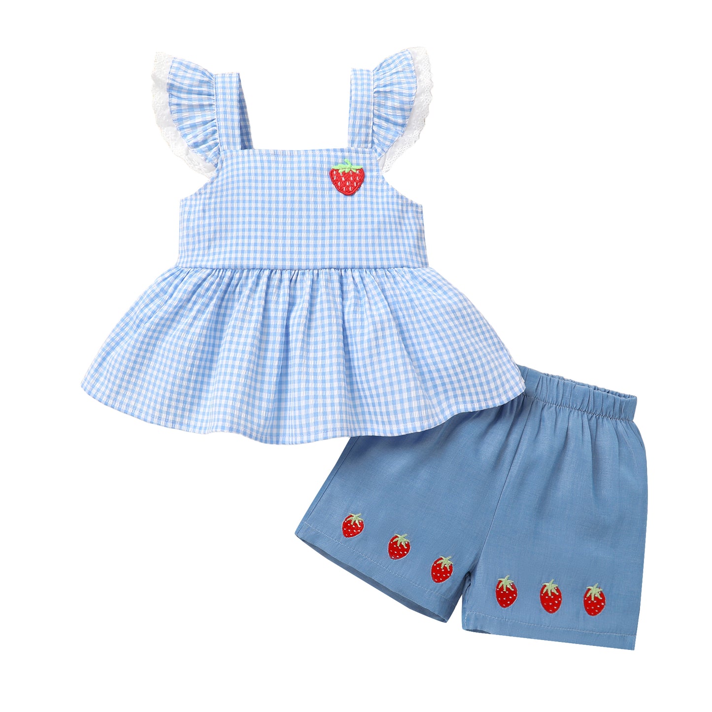 Younger Tree Baby Girl Clothes Outfits Summer Sleeveless Ruffle Bowknot Dress Top Shorts Set 2PCS