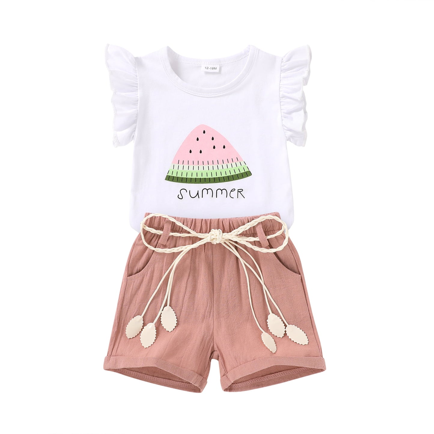 Tiny Cutey Baby Girl Clothes Outfits Toddler Summer Sleeveless T-Shirt Shorts 2pcs Set