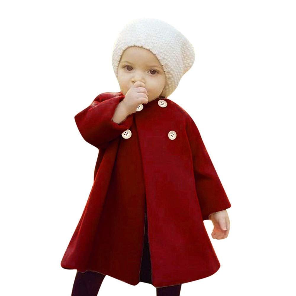 Younger Tree Toddler Baby Girl Coats Kid Winter Long Sleeve Cloak Jacket Outwear Clothes