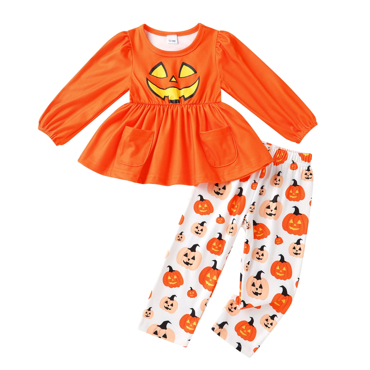 Younger Tree Toddler Girl Clothes Baby Fall Winter Crew Neck Long Sleeve Dress Top Pants 2-piece Set