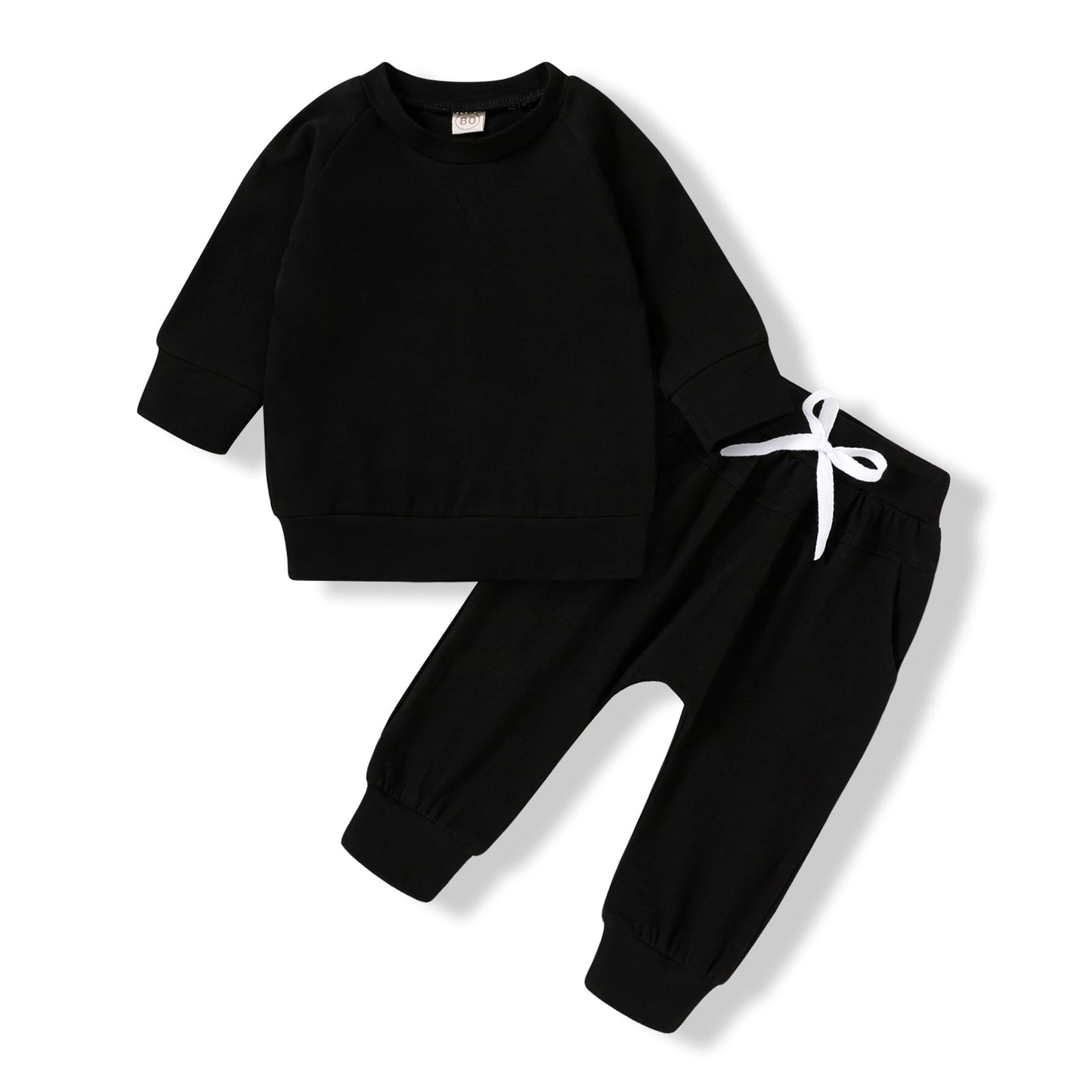 Happy Town Fall Outfits for Toddler Girl Boy Long Sleeve Top and Long Pants Set Toddler Sweatsuits