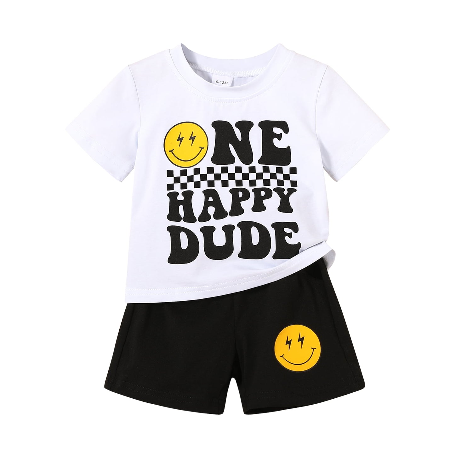 Younger Tree Baby Boy Summer Clothes Short Sleeve Smile Short Sets 1st Birthday GiftsBoy3-6 Months