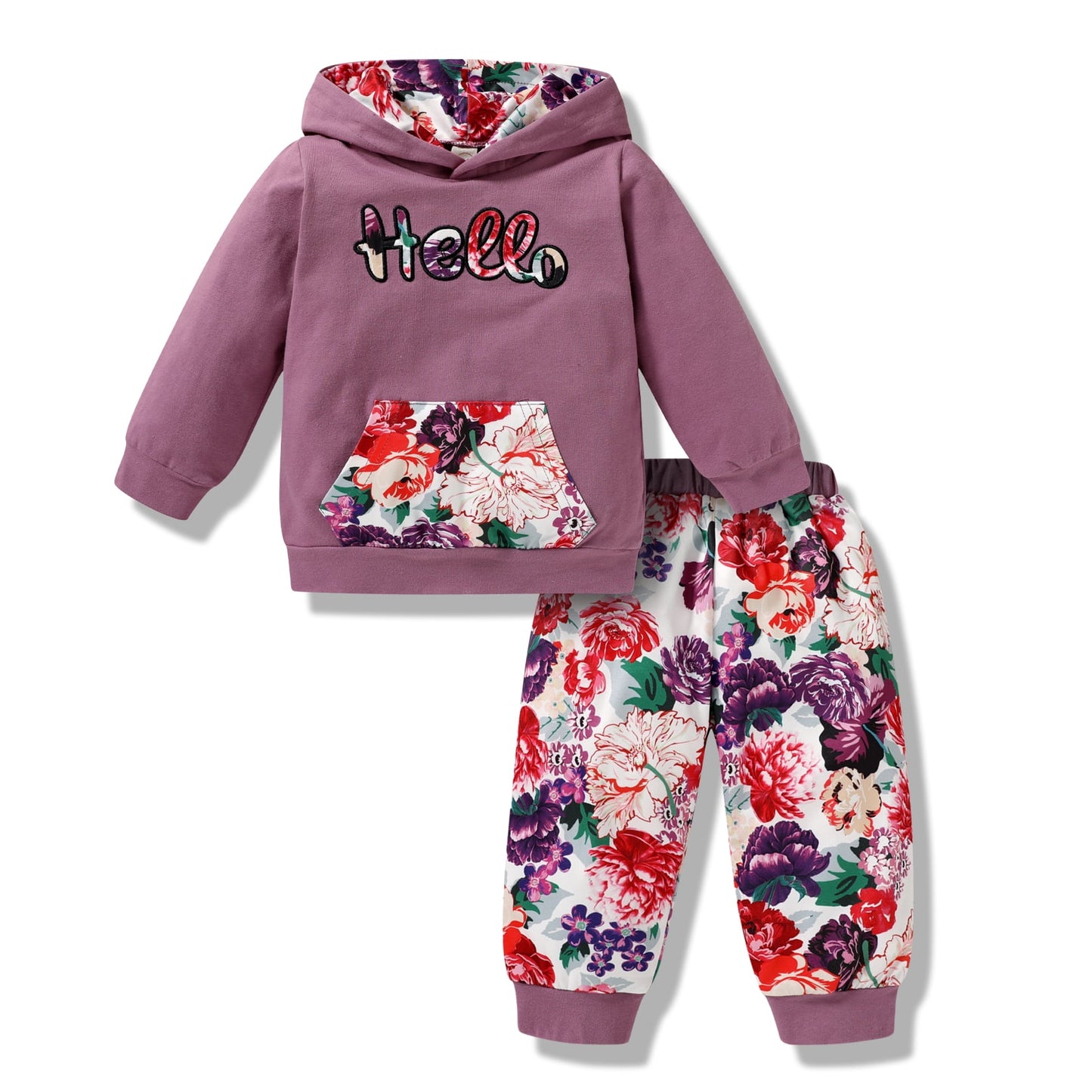 Younger Tree Toddler Baby Girl Fall Sweatshirt Clothes Kid Long Sleeve Hoodie Sweatsuit
