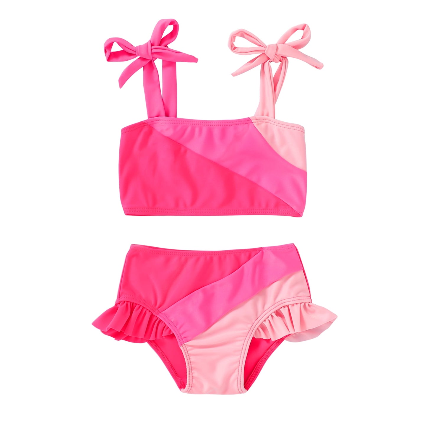 Younger Tree Pink Stripe Beach Swimsuit Set (Girl's 18-24M)