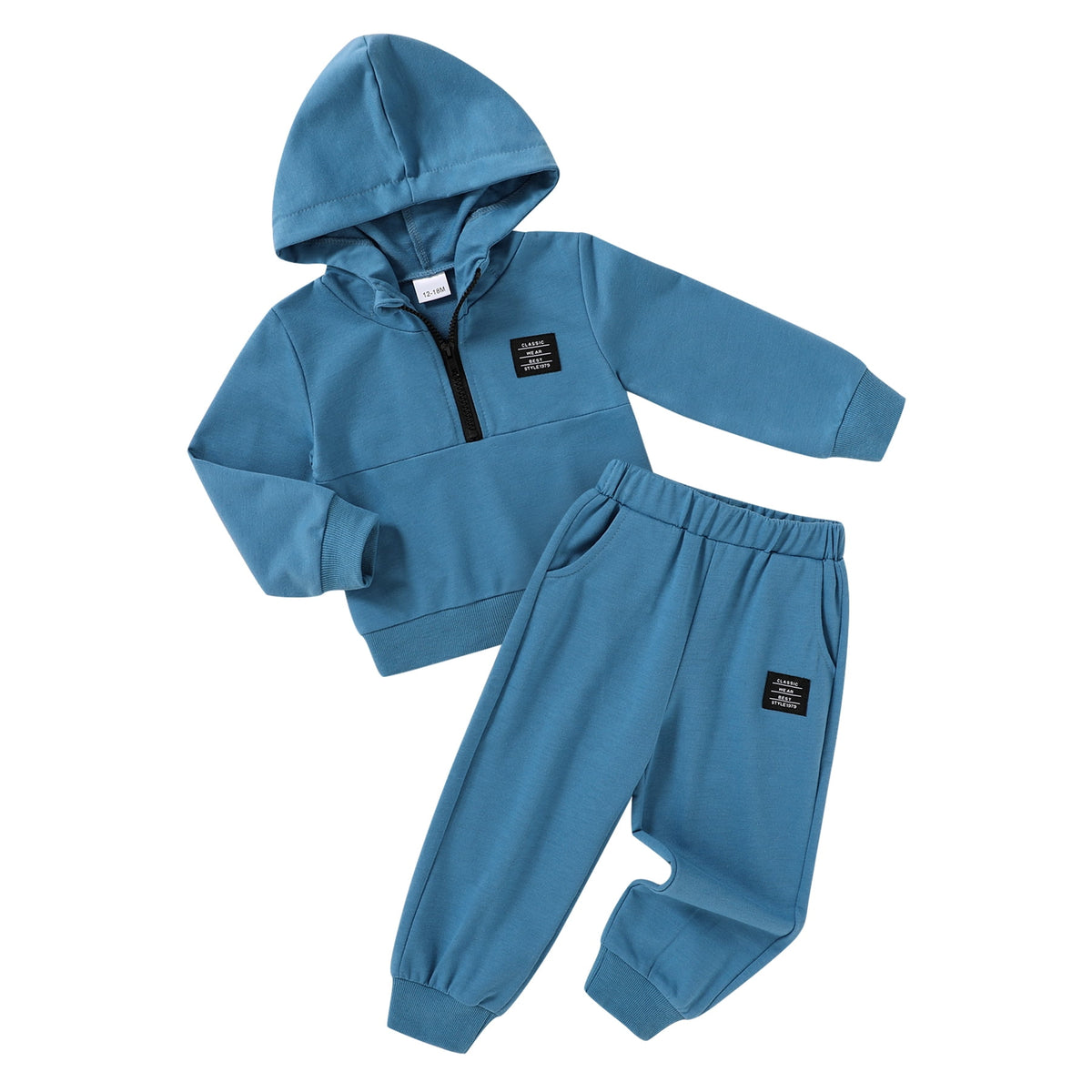 Tiny Cutey Toddler Baby Boy Girl Clothes Fall Winter Sweatshirt Outfits Long Sleeve Hoodie Sweat Pants Set