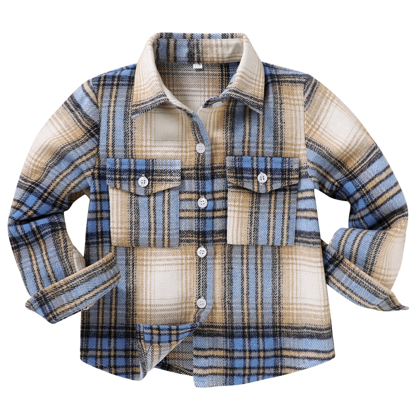 Younger Tree Toddler Boy Girl Fall Flannel Shirt Kid Baby Long Sleeve Button Down Plaid Shirts