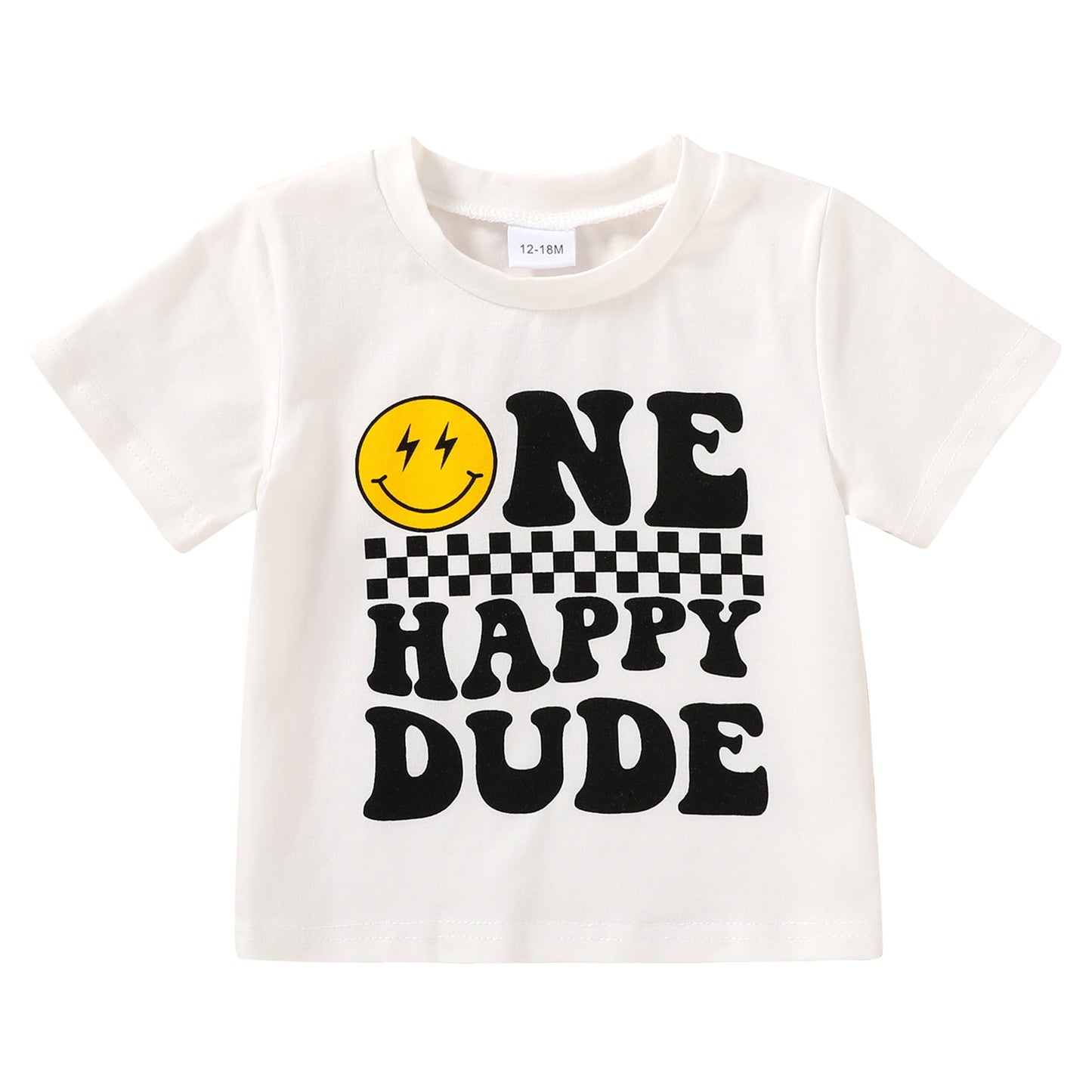 Tiny Cutey Toddler Baby Boy T-Shirt Clothes 1 Year Old First Birthday Outfit Boy Summer Short Sleeve Top