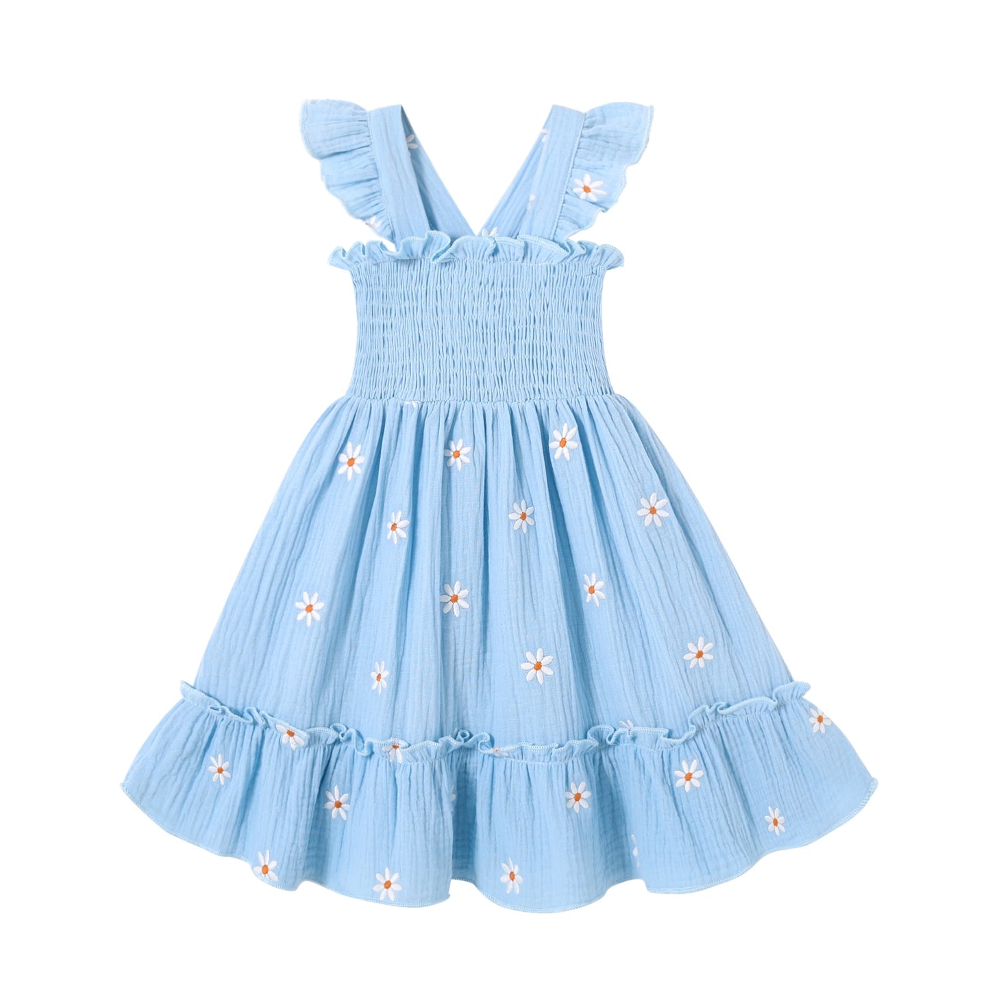 Younger Tree Baby Girl Dress Kid Summer Clothes Sleeveless Flower Beach Boho Princess Butterfly Sundress12-18 Months