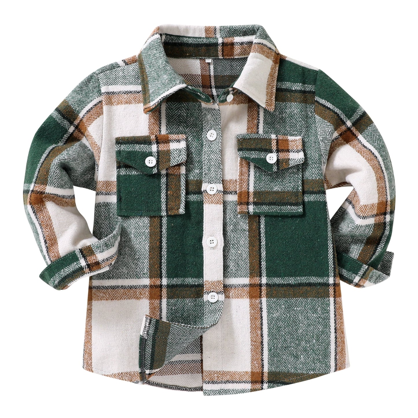 Younger Tree Toddler Boy Girl Fall Flannel Shirt Kid Baby Long Sleeve Button Down Plaid Shirts