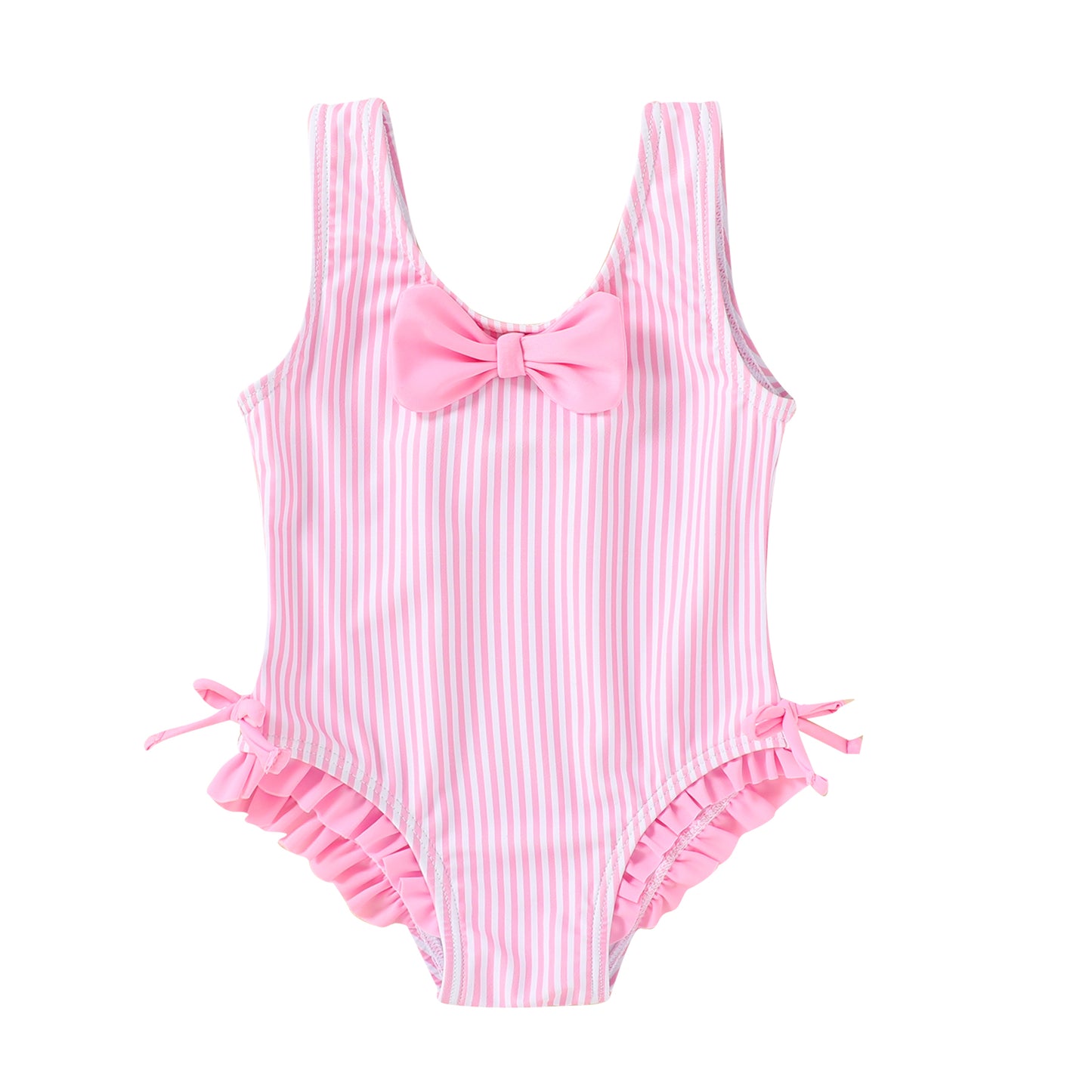 MAMAMI Toddler Baby Girls Swimsuit Summer Sleeveless Cute One-Piece Bathing Suit for Girls