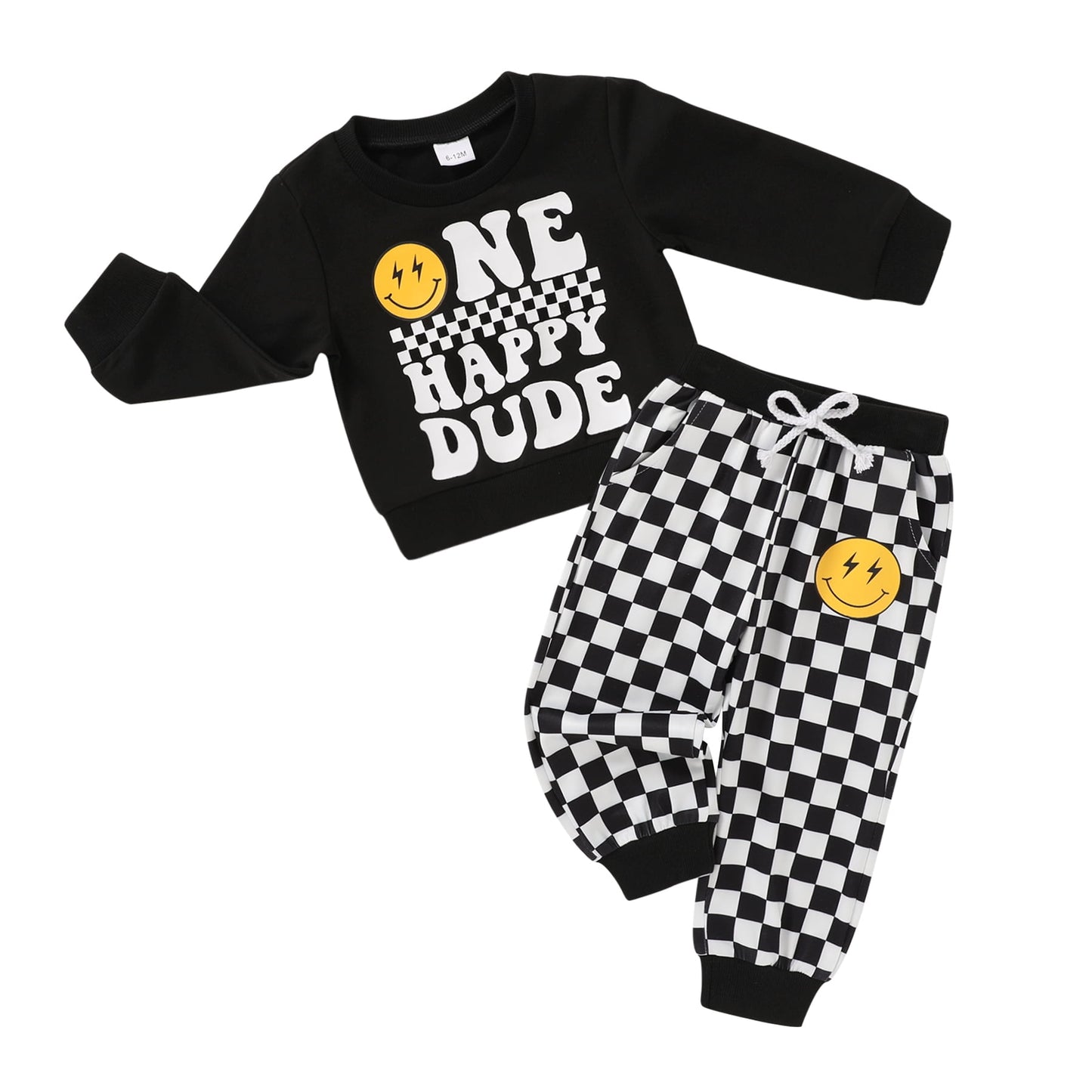 Younger Tree 1st Birthday Outfit Boy Winter Smile Cool Long Sleeve Sweatshirt Clothes Set Gift