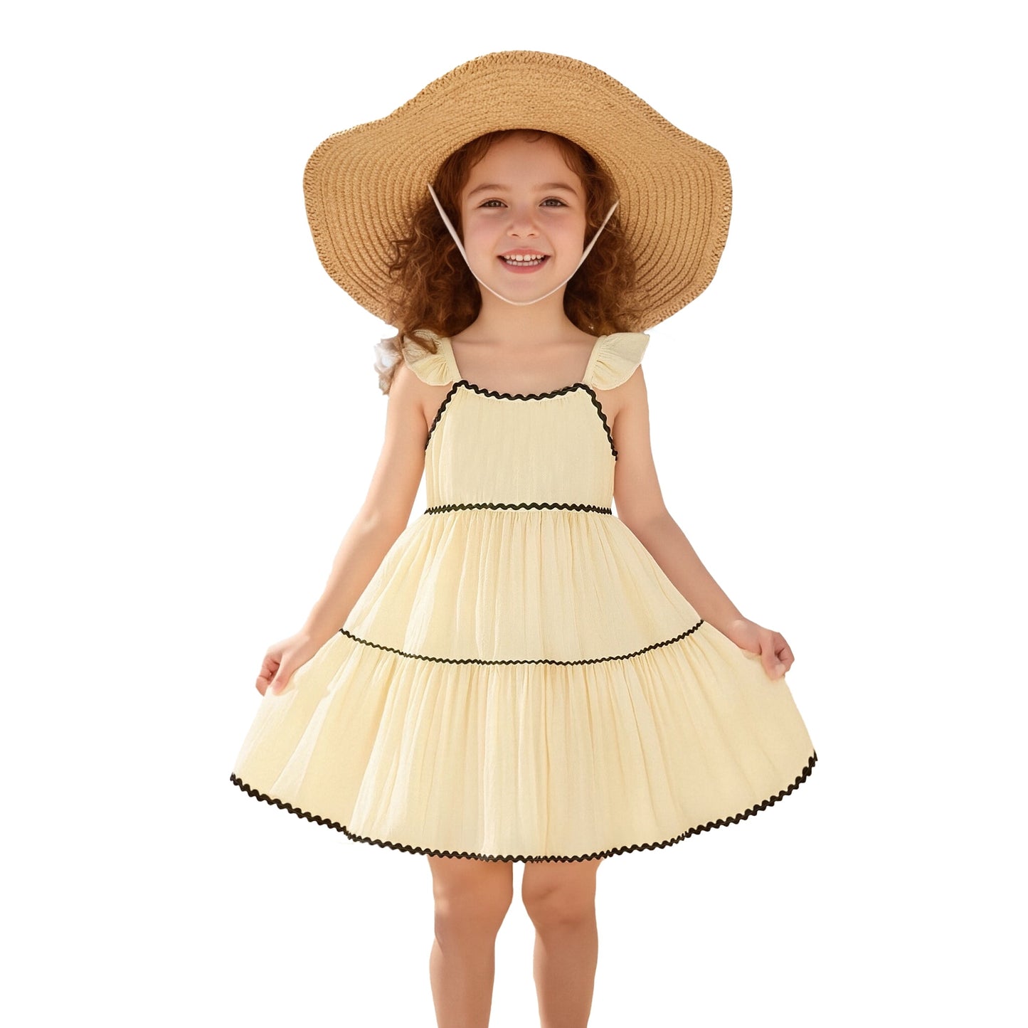 Younger Tree Baby Girl Clothes Outfits Kid Summer Sleeveless Sling Princess Beach Dress