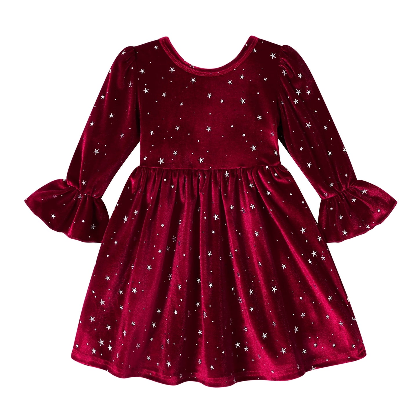 Younger Tree Christmas Dresses for Toddler Baby Girls Fall Winter Long Sleeve Velvet Dresses Princess Party Outfits Clothes