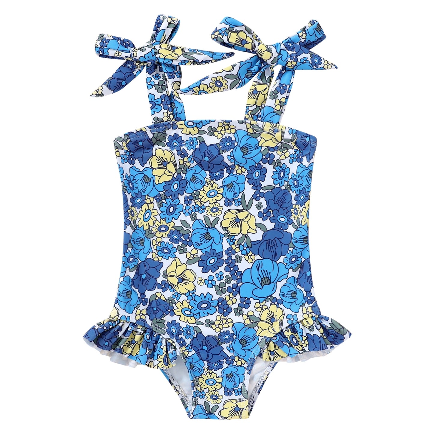 Younger Tree Toddler Swimsuit Girl Color Block Stripe One-Piece Swimwear Baby Girl Bathing Suits6-9 Months