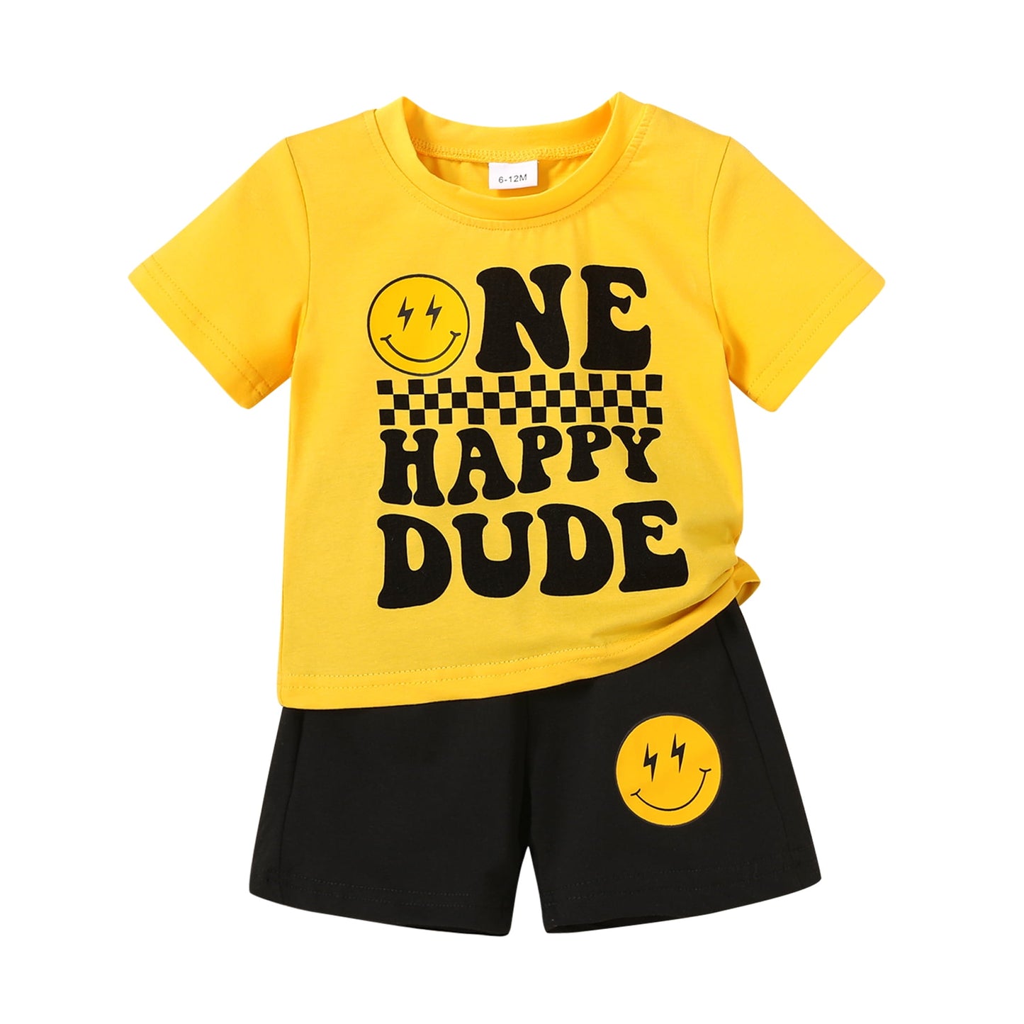 Younger Tree Baby Boy Summer Clothes Short Sleeve Smile Short Sets 1st Birthday GiftsBoy3-6 Months