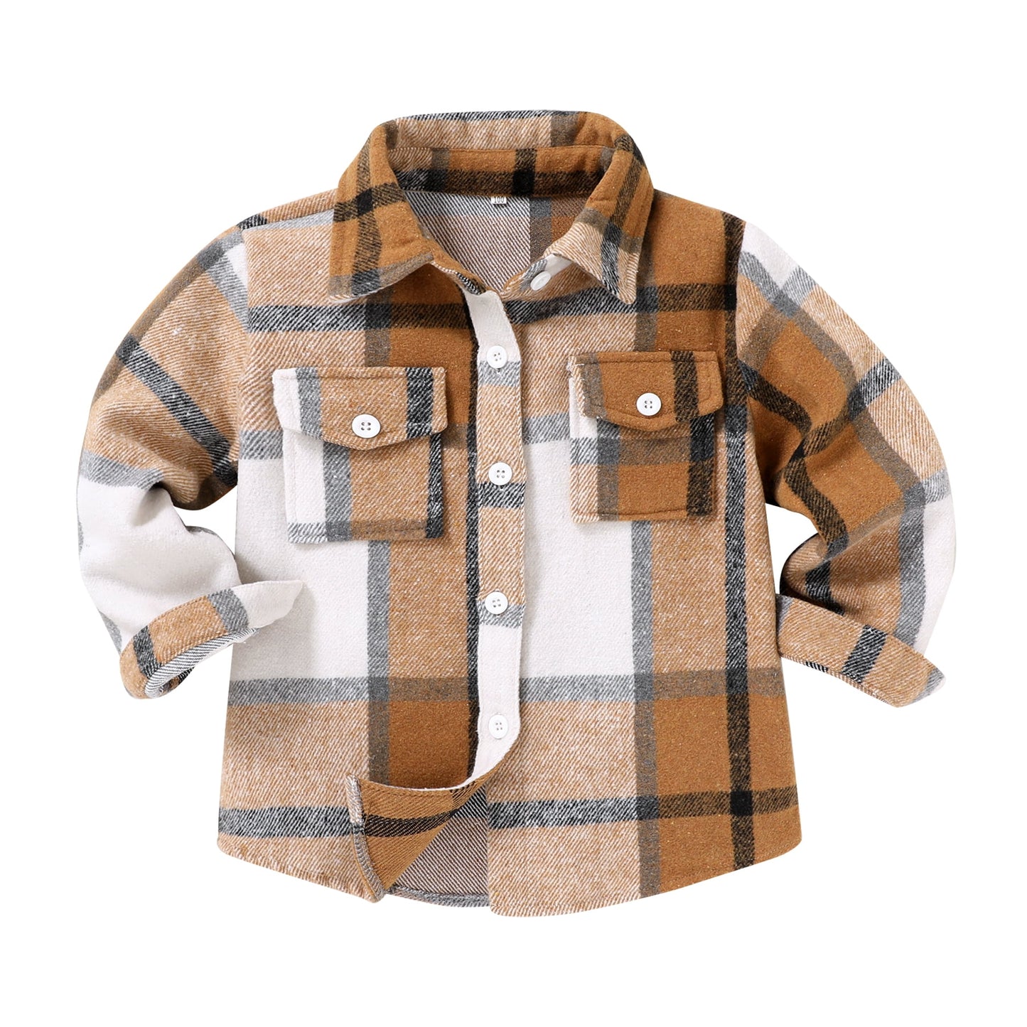 Younger Tree Toddler Boy Girl Fall Flannel Shirt Kid Baby Long Sleeve Button Down Plaid Shirts