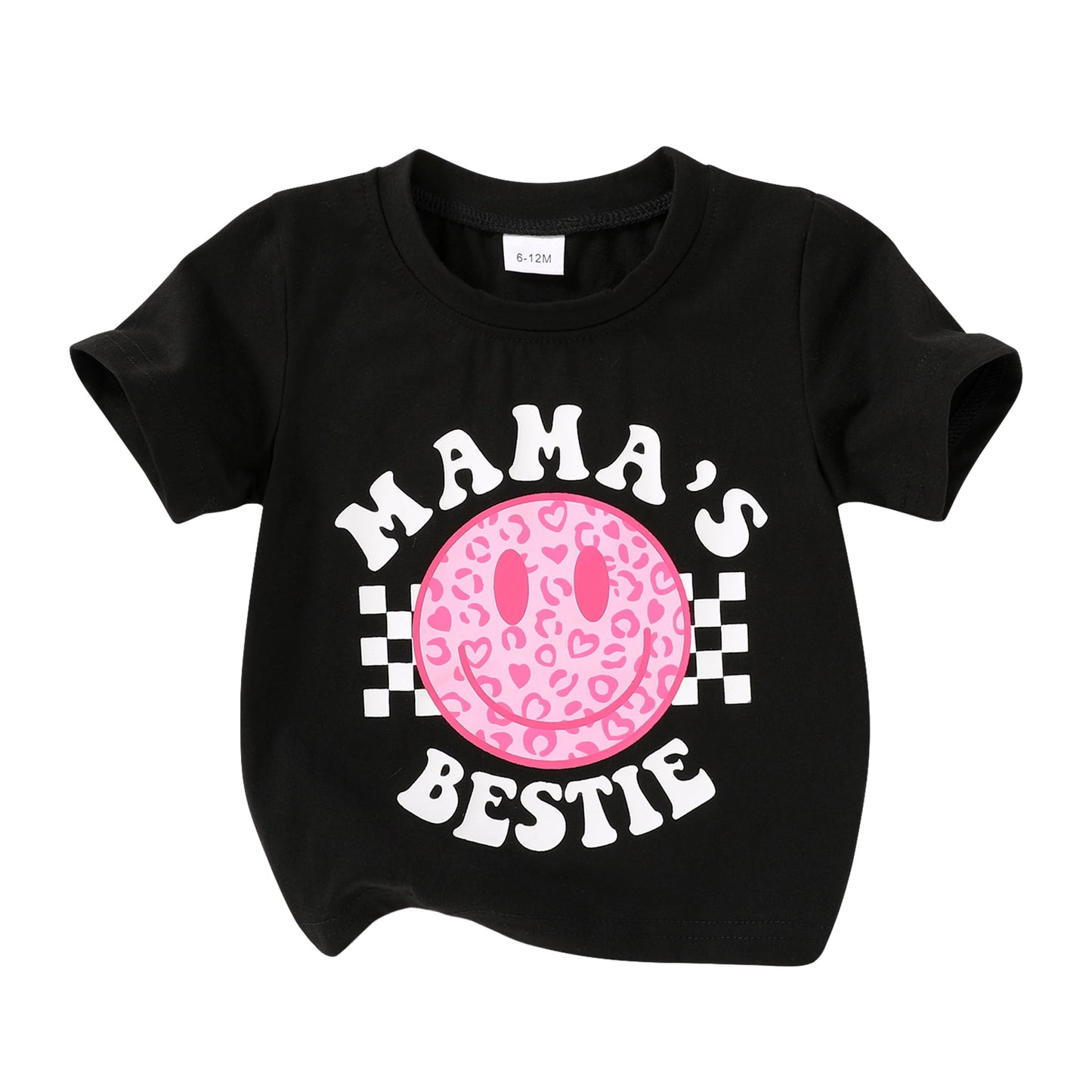Tiny Cutey Toddler Girl Shirt Baby Boy Summer Short Sleeve Crew Neck Smiley Face Print T-shirt Clothes