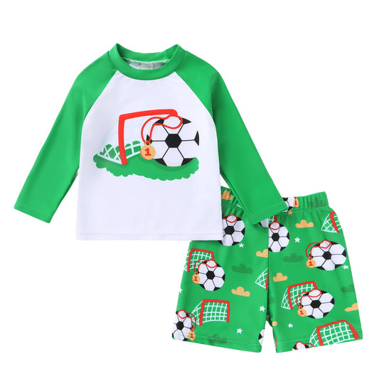 Younger Tree Toddler Baby Boys Swimsuits Trunk Rashguard Long Sleeve Top Shorts Two Pieces Bathing Suit Swimwear Outfit