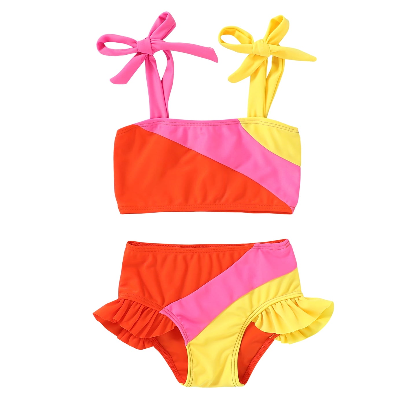 Younger Tree Pink Stripe Beach Swimsuit Set (Girl's 18-24M)