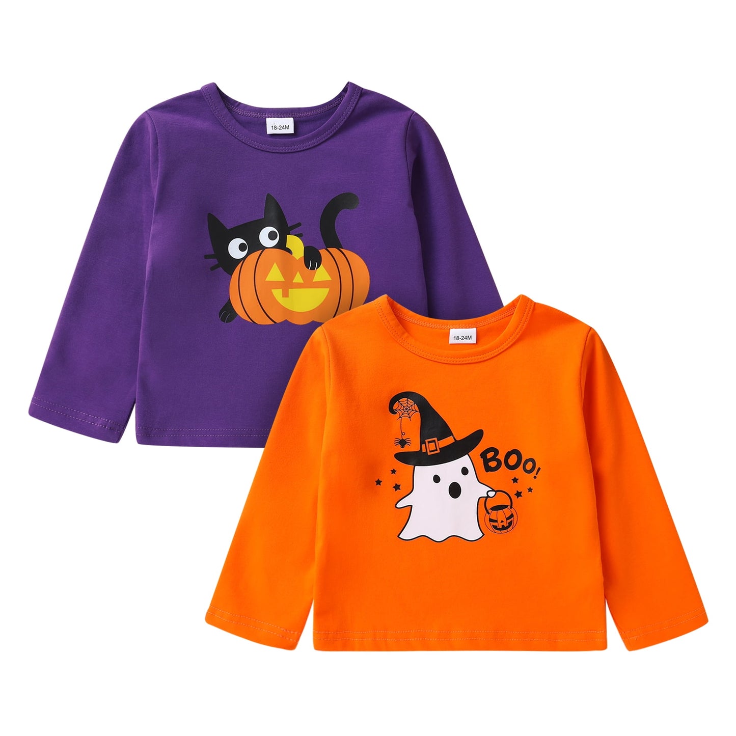 Younger Tree Baby Girl Long Sleeve Shirts Tops Cotton Casual Crewneck T-Shirts 3 Packs Sets