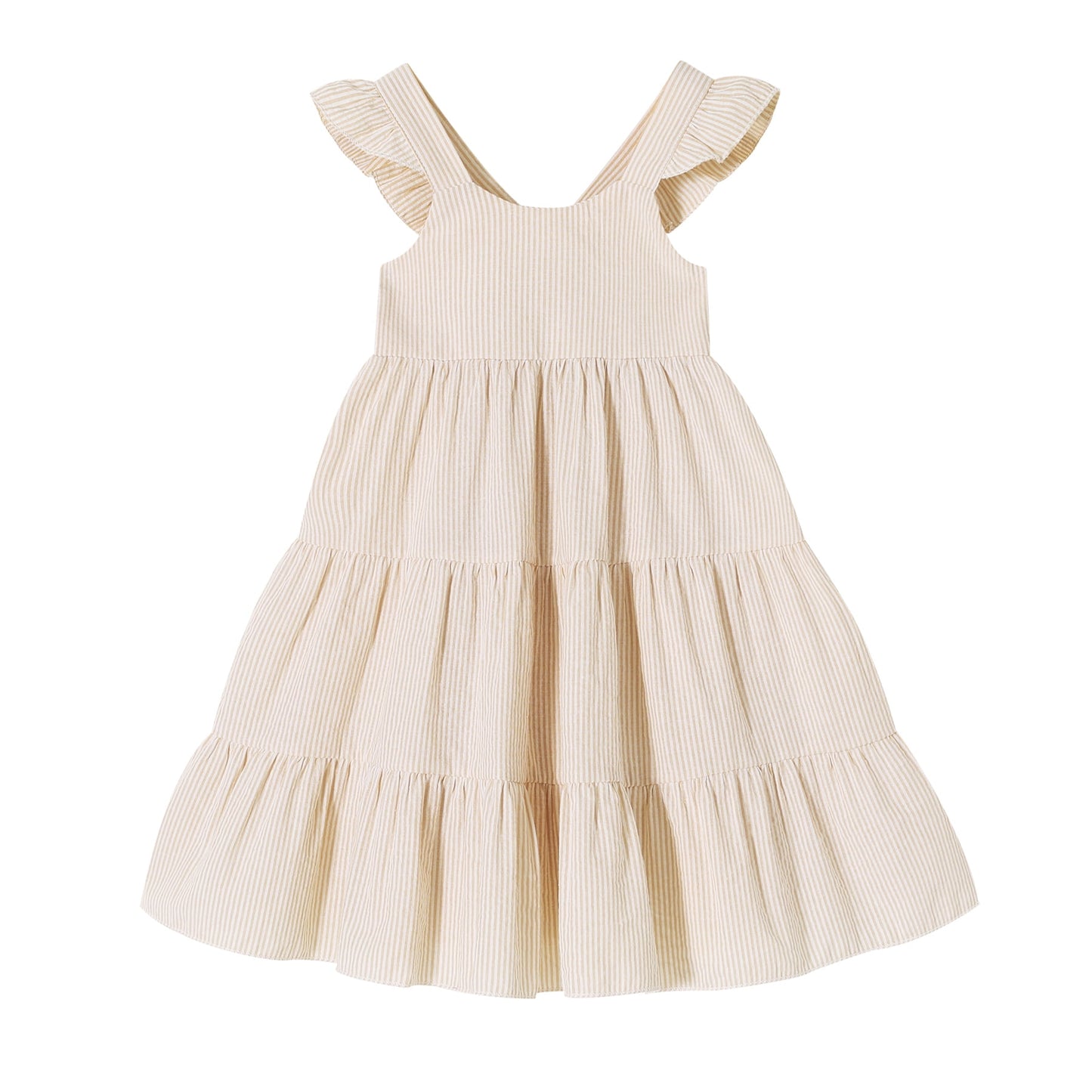 Younger Tree Baby Girls Summer Sleeveless Dress Kid Princess Flower Beach Butterfly Sundress12-18 Months