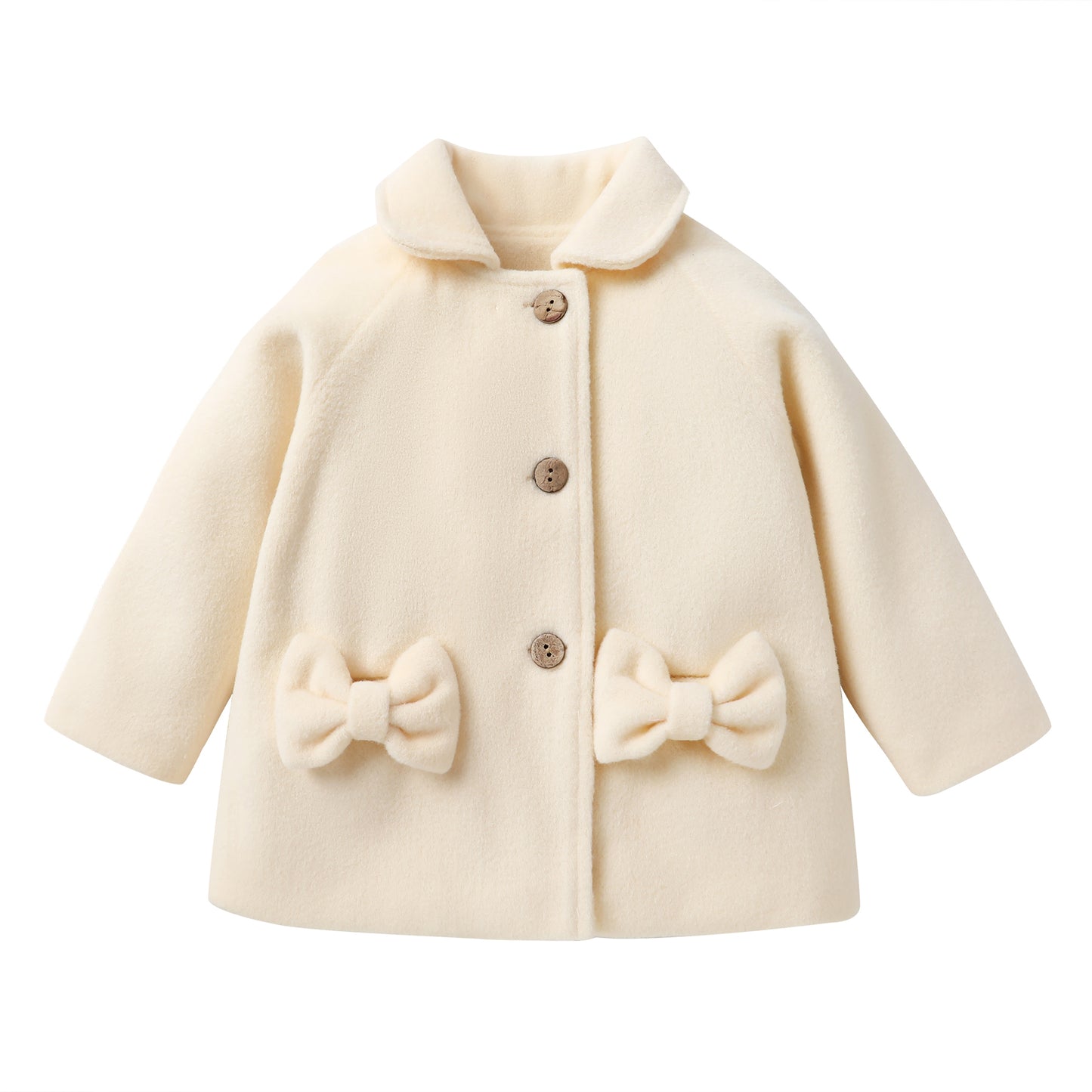 Happy Town Toddler Baby Girls Clothes Fall Winter Long Sleeve Outerwear Coats Baby Kids Button Jacket