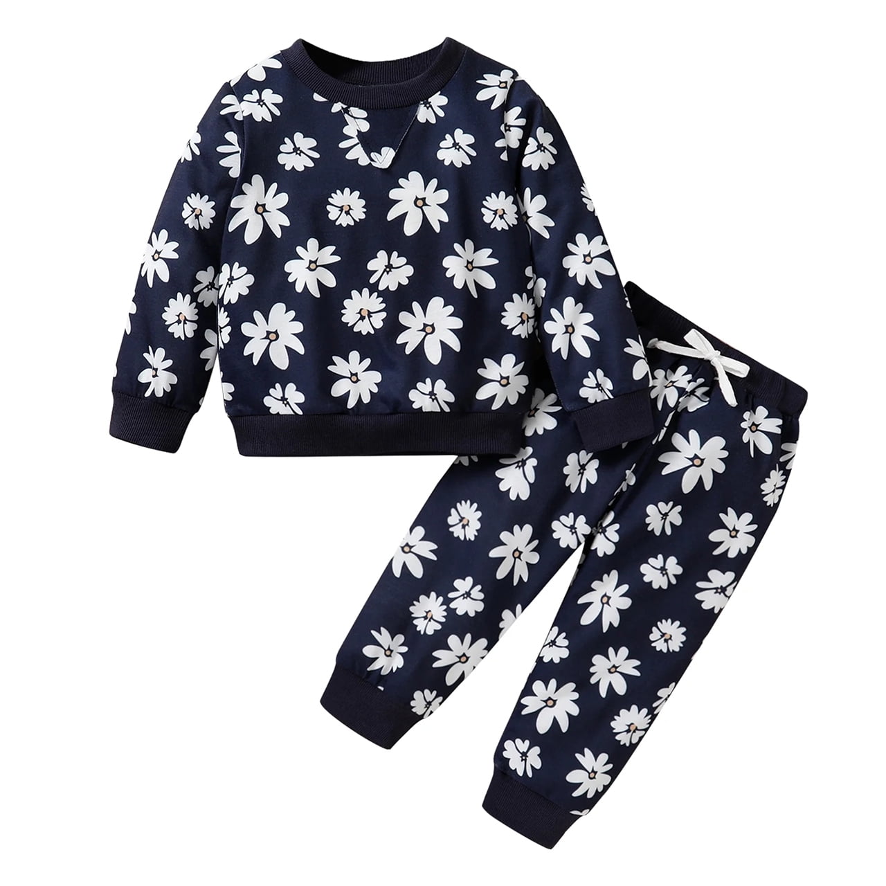 Younger Tree Toddler Baby Girl Sweatshirt Set Kid Fall Long Sleeve Tie Dye Clothes Outfits