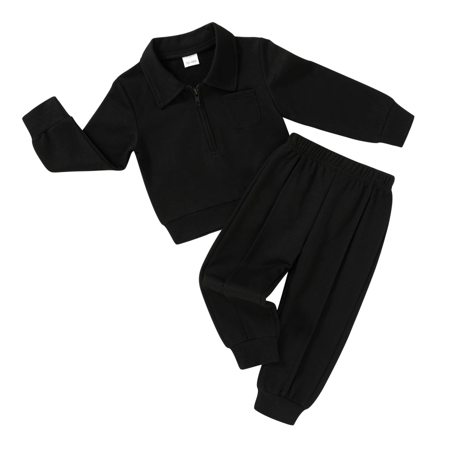 Younger Tree Baby Girl Boy Sweatshirt Sweatpants Set Fall Winter Long Sleeve Solid Color Sweatsuit Clothes Outfits