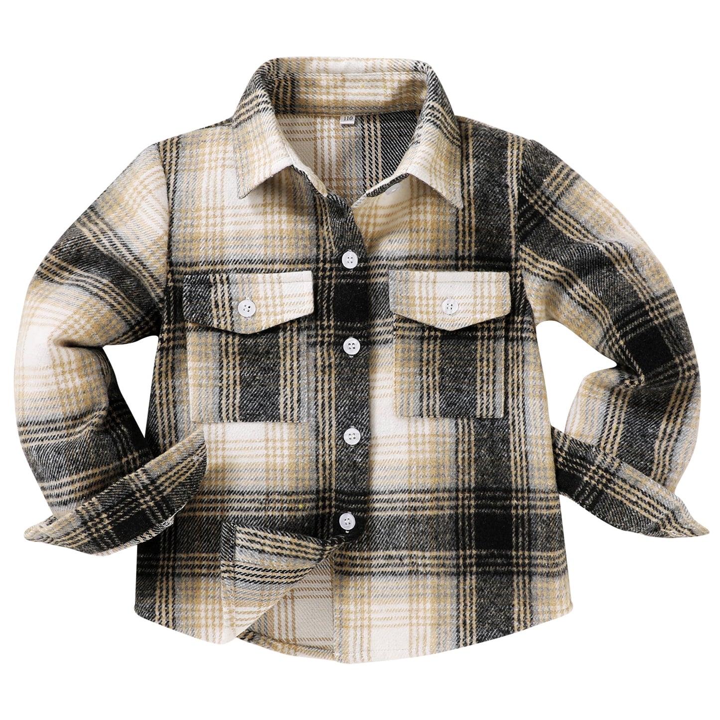 Younger Tree Toddler Boy Girl Fall Flannel Shirt Kid Baby Long Sleeve Button Down Plaid Shirts