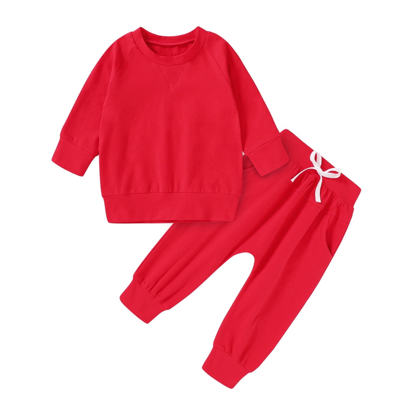 Happy Town Fall Outfits for Toddler Girl Boy Long Sleeve Top and Long Pants Set Toddler Sweatsuits