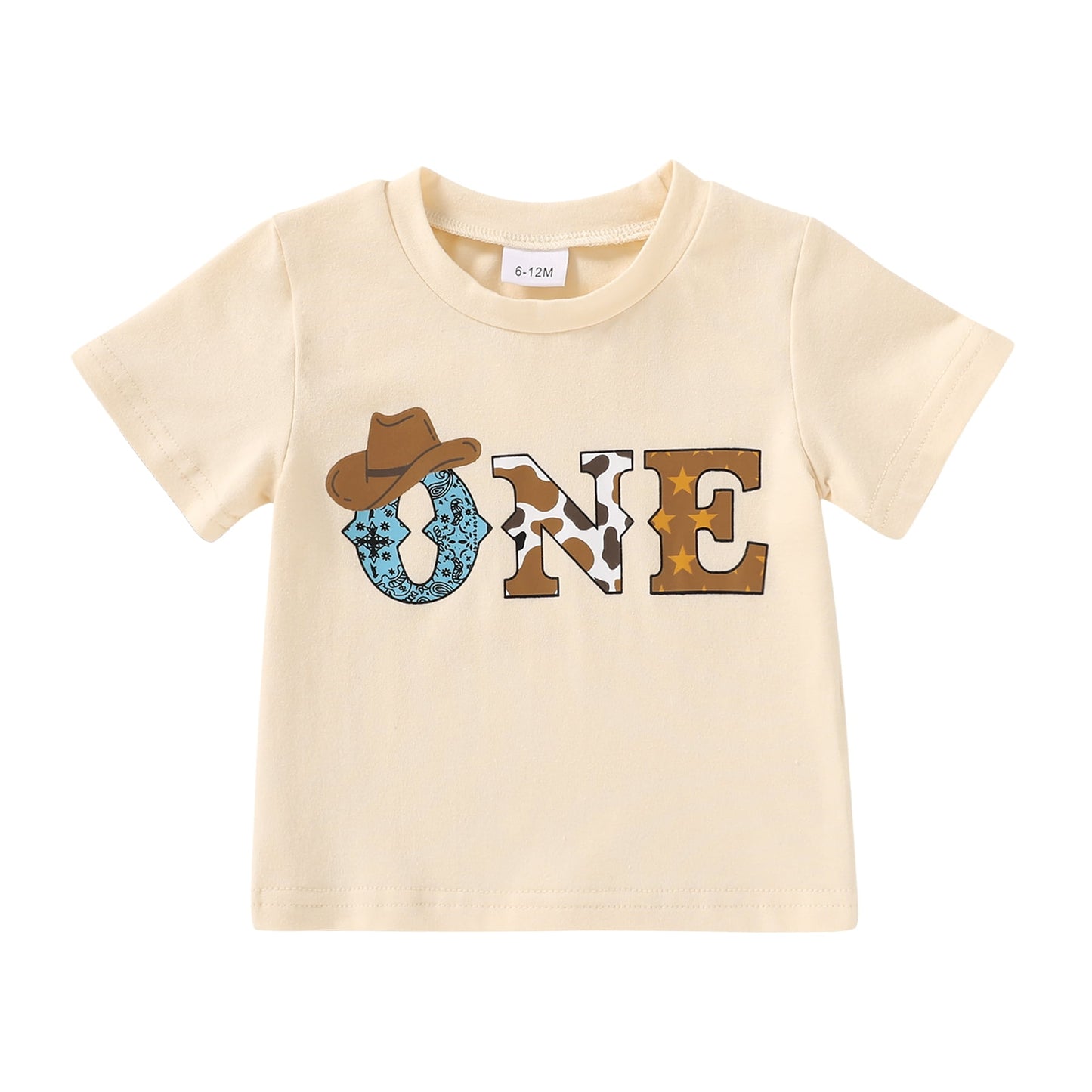 Tiny Cutey Toddler Baby Boy T-Shirt Clothes 1 Year Old First Birthday Outfit Boy Summer Short Sleeve Top