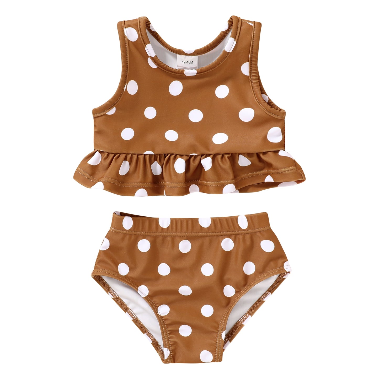 Younger Tree Toddler Baby Girls Summer Swimsuit Sleeveless Striped Swimwear Two-Piece Suit Beach Bikini