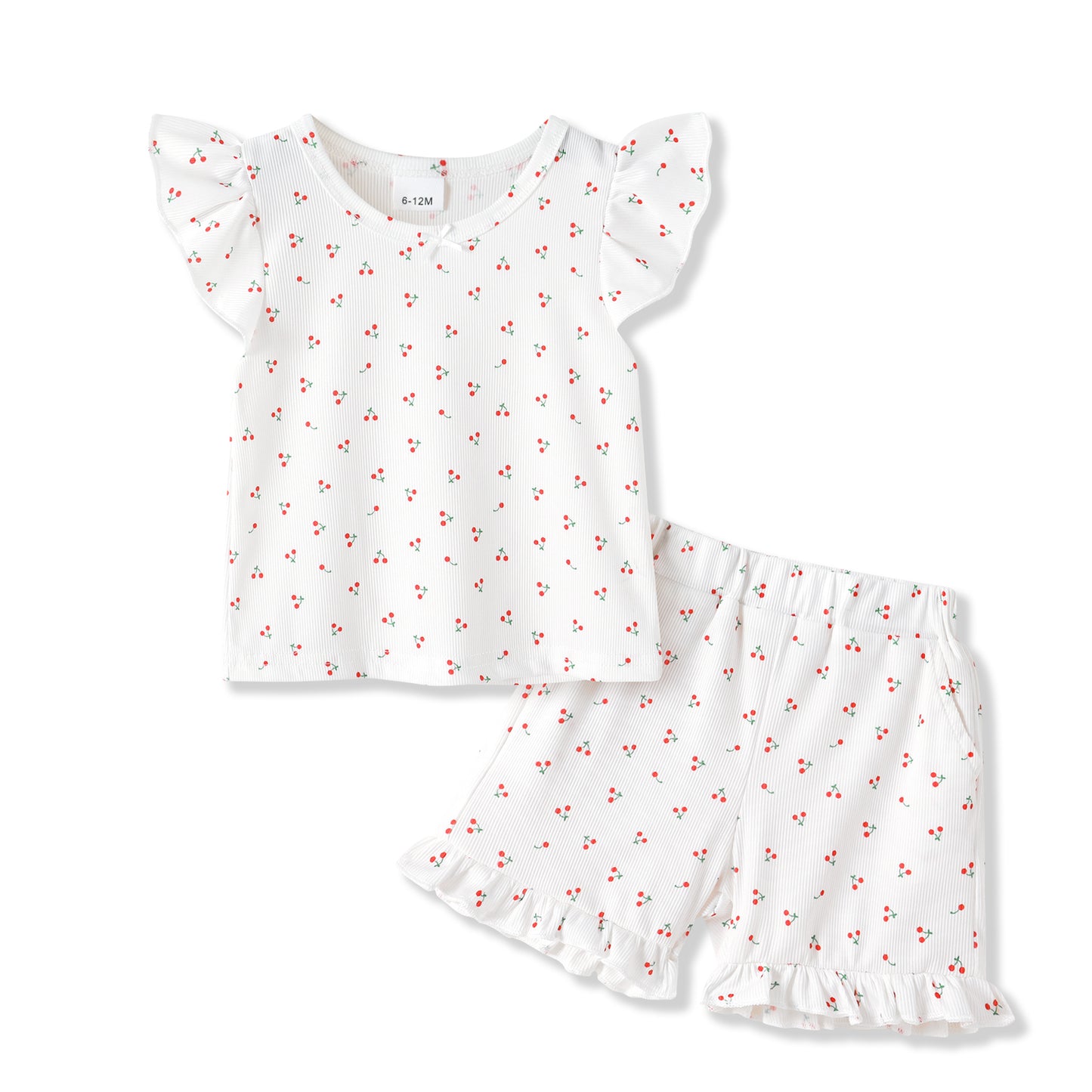 Younger Tree Toddler Girl Shorts Set Baby Summer Fly Sleeve T-shirts Shorts 2 Piece Clothes Outfits