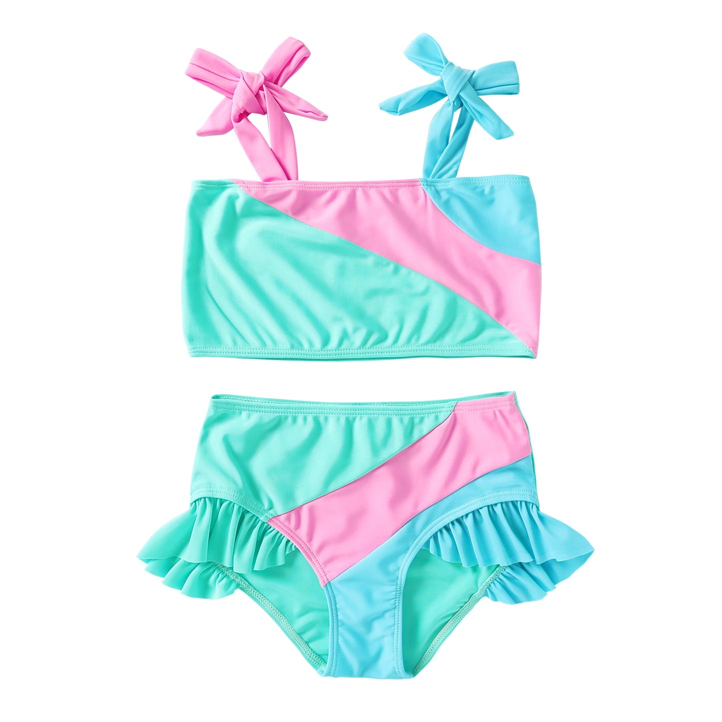Younger Tree Pink Stripe Beach Swimsuit Set (Girl's 18-24M)