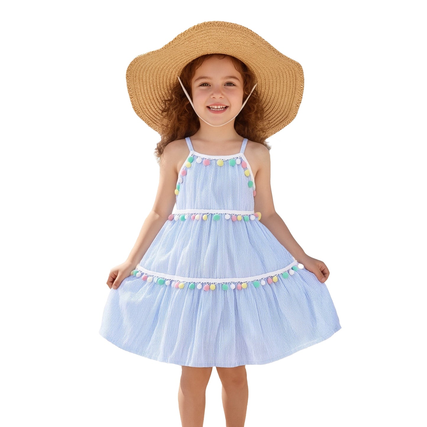 Younger Tree Baby Girl Clothes Outfits Kid Summer Sleeveless Sling Princess Beach Dress