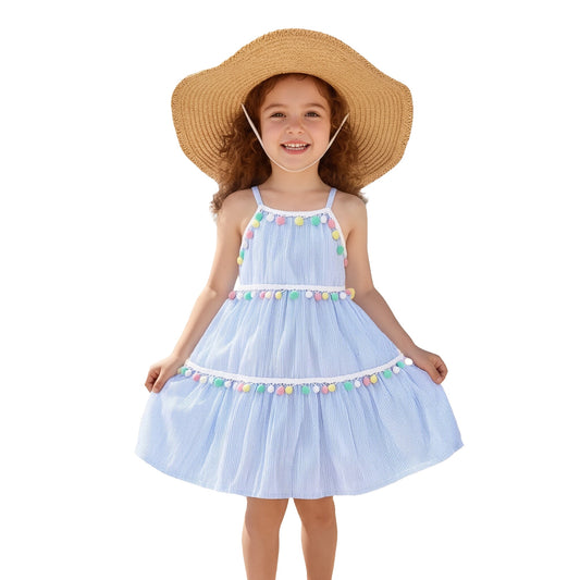 Younger Tree Baby Girl Clothes Outfits Kid Summer Sleeveless Sling Princess Beach Dress