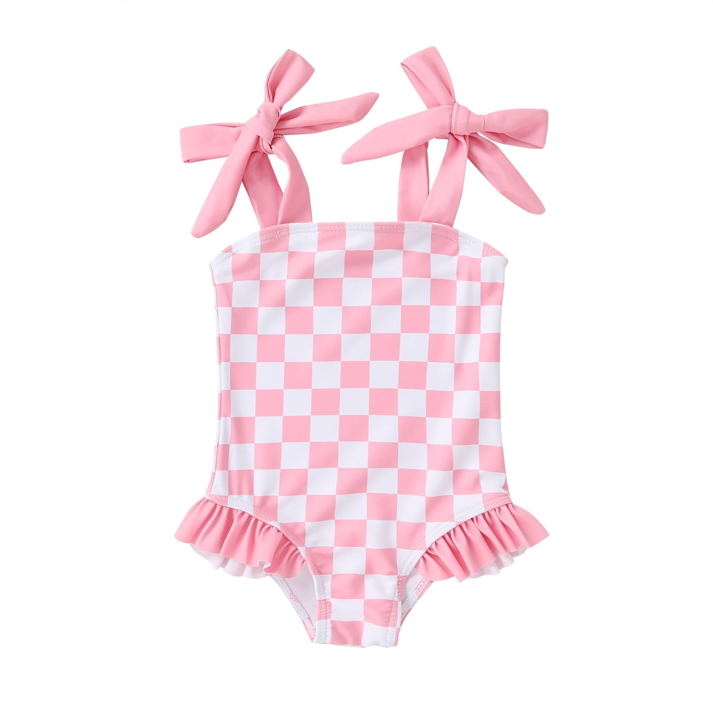 Younger Tree Toddler Swimsuit Girl Color Block Stripe One-Piece Swimwear Baby Girl Bathing Suits6-9 Months