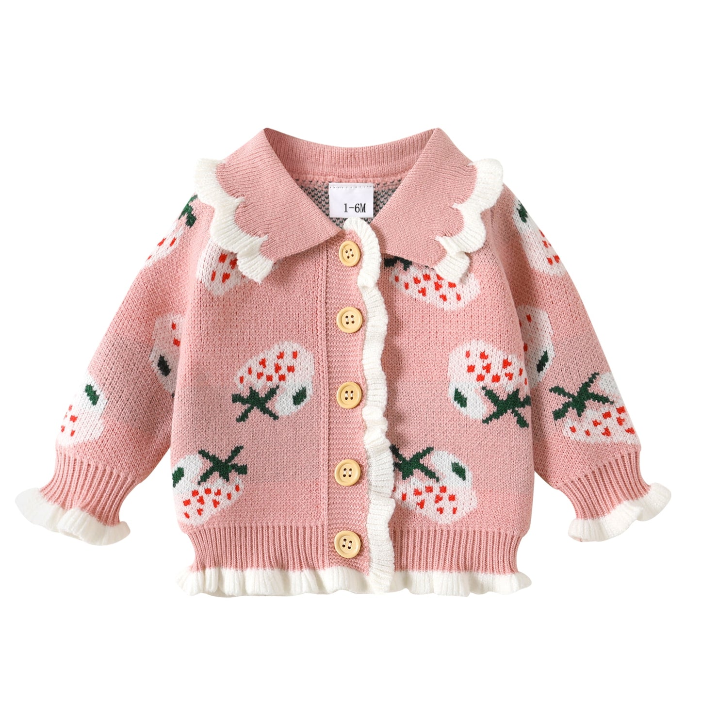 Younger Tree Baby Girl Cardigan Sweaters Long Sleeve Button Closure Knitted Cable Cardigan Coat