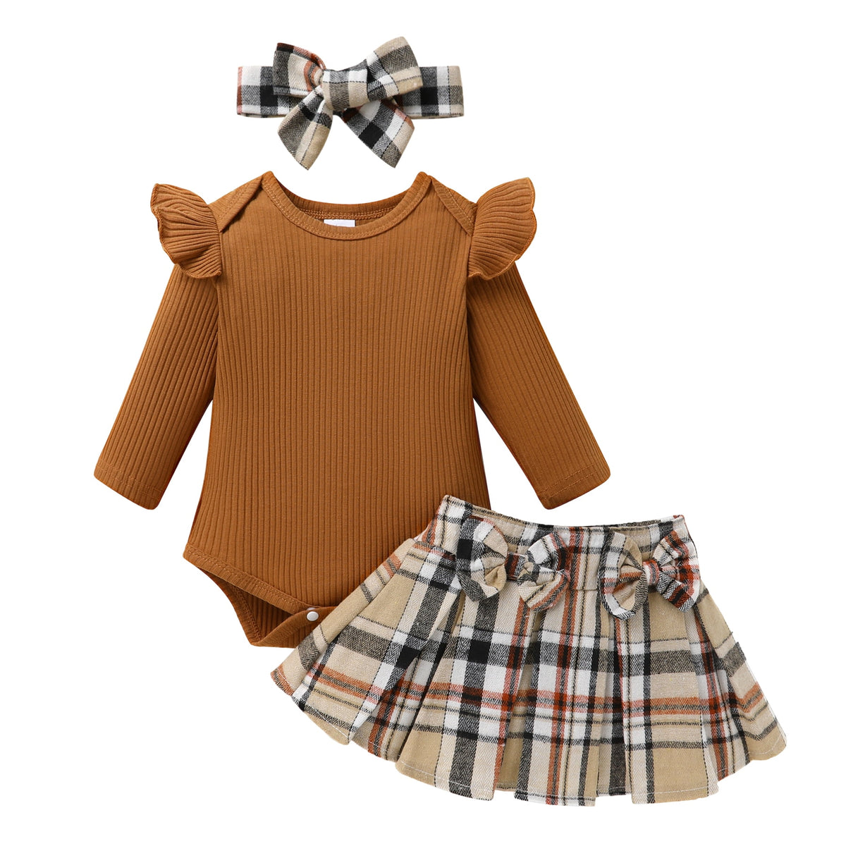 Younger Tree Toddler Baby Girl Dress Set Long Sleeved Top Skirt Set