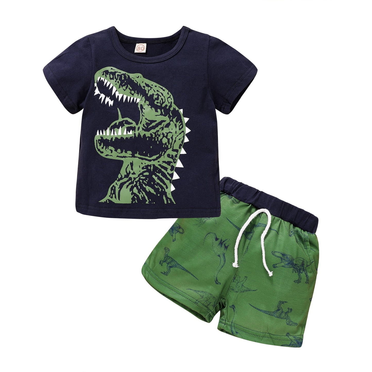 Younger Tree Toddler Baby Boy Summer Outfits Set Short Sleeve T-Shirt Shorts Clothes Set9-12 Months