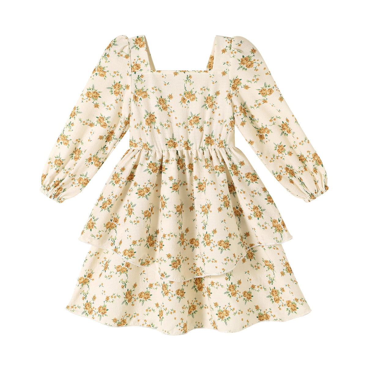 Tiny Cutey Toddler Baby Girls Dress Fall Winter Long Sleeve Dresses
