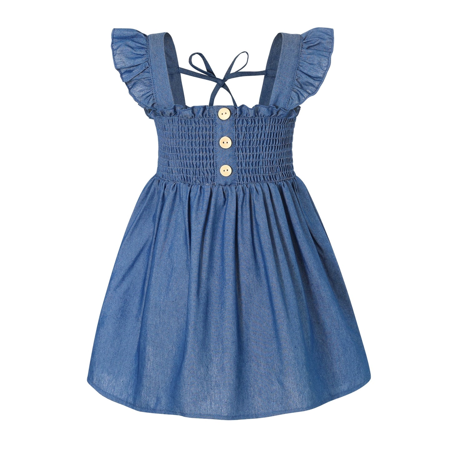 Younger Tree Toddler Baby Girl Dress Summer Sleeveless Denim Beach Casual A-line Sundress12-18 Months